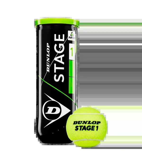 Bote de BallsDunlop Stage 1 Verde Tenis