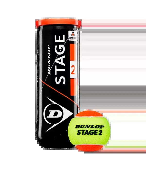 Bote de BallsDunlop Stage 2 Amarillo/Naranja Tenis