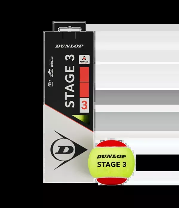 Bote de BallsDunlop Stage 3 Rojo/Amarillo 2025