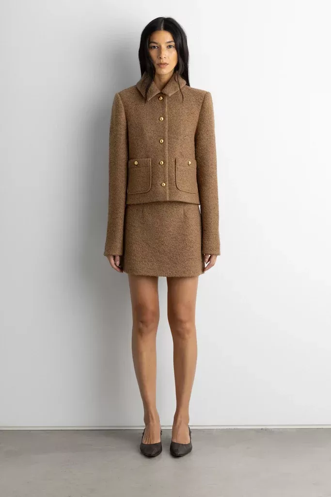 BOUCLE WOOL BLEND MINI SKIRT