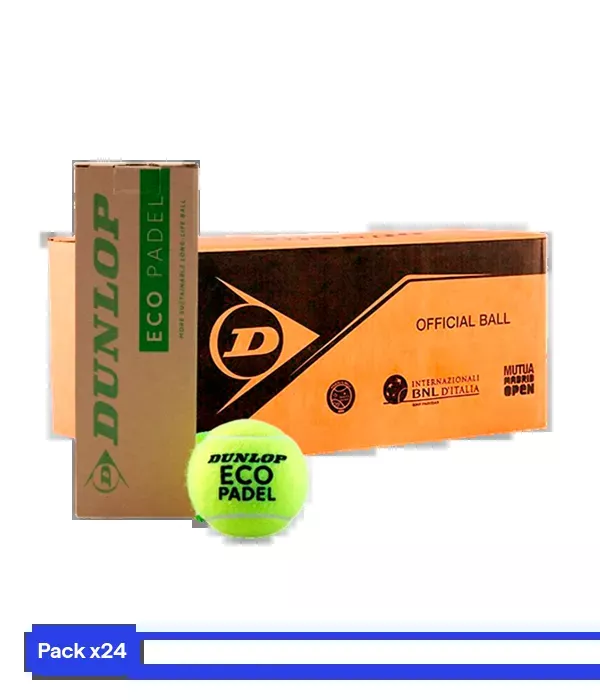 Box BallsDunlop Eco Padel (Pack x24)