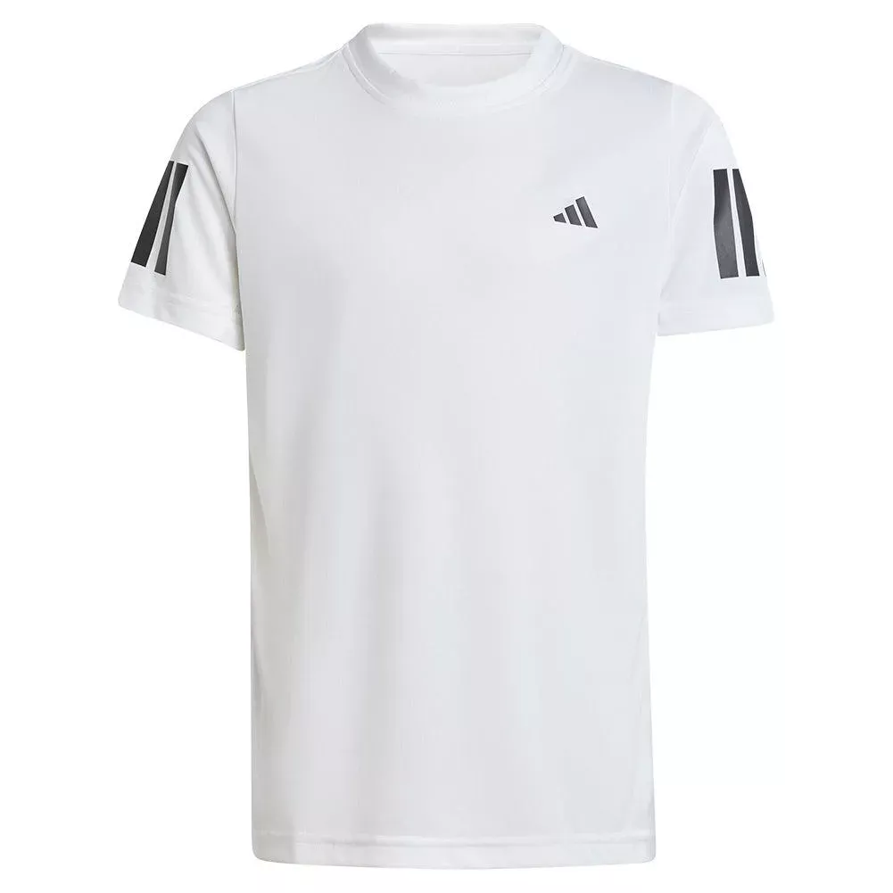 Boys' Club 3 Stripe Tennis Tee White
