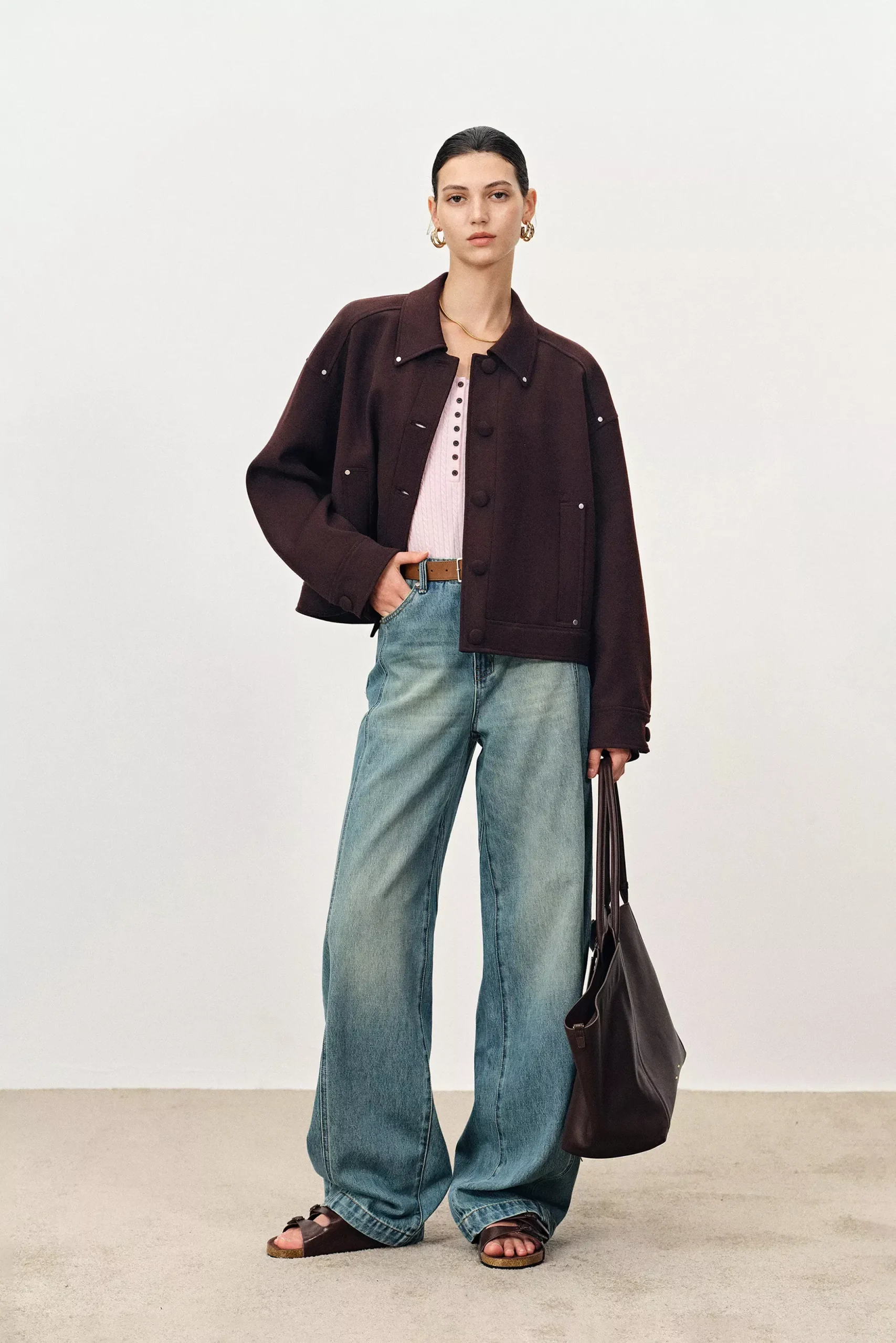 Brianna Hand Sewn Buttonholes Jacket in Merino Wool