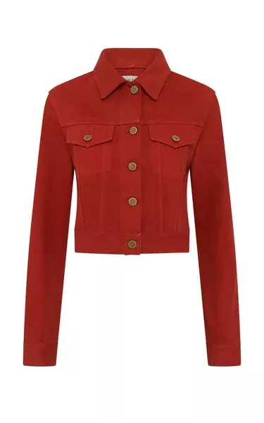 Bronte Jacket in Antelope Orange Recycled Cotton Denim