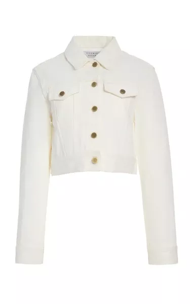 Bronte Jacket in White Recycled Cotton Denim