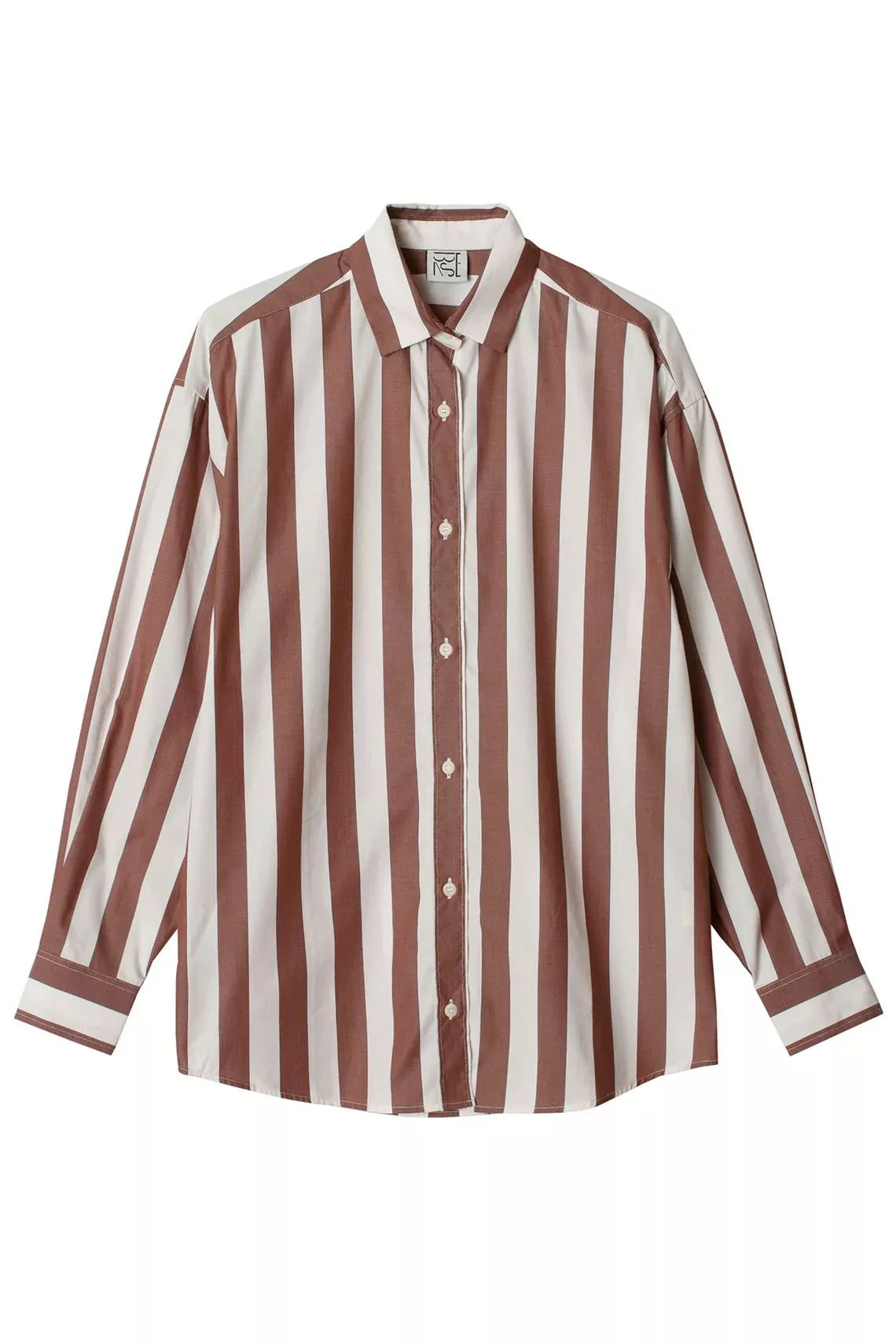Brown & White Stripe Ole Shirt