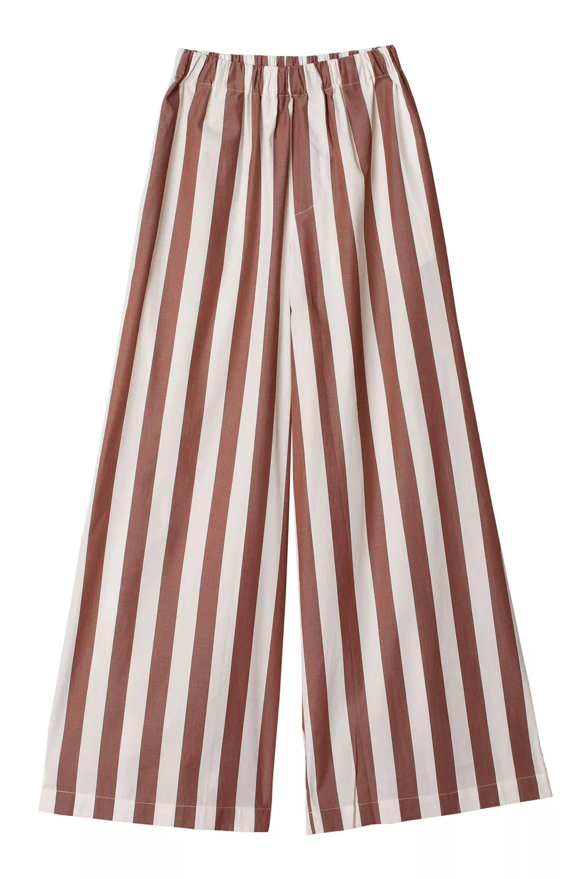Brown and White Stripe Stave Pant