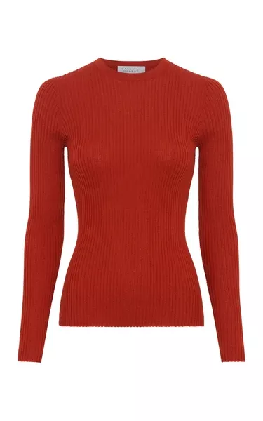 Browning Knit Sweater in Antelope Orange Cashmere Silk