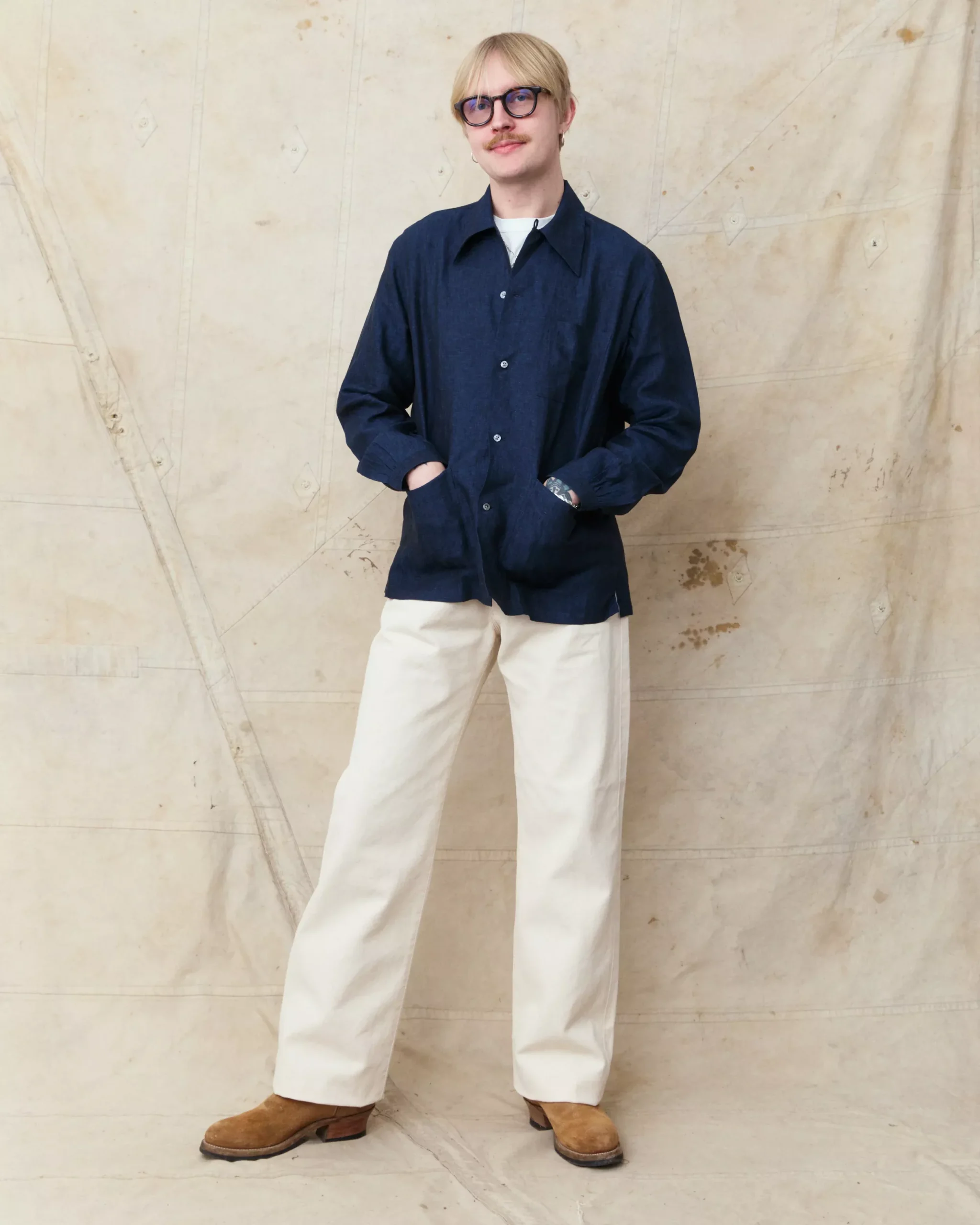 Bryceland's The Baseball Label Cabana Shirt Navy