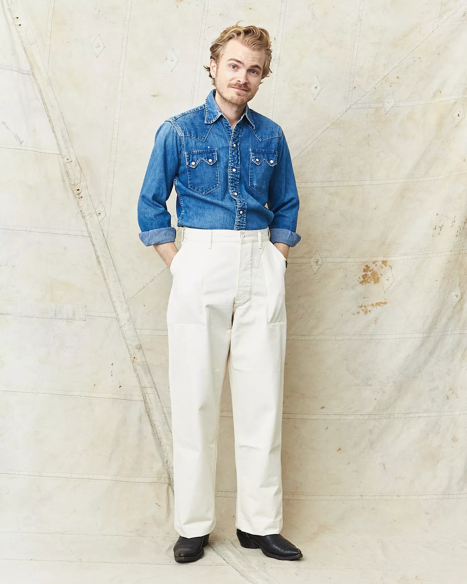 Bryceland's The Bryce-Alls Label USN Deck Pants Ecru