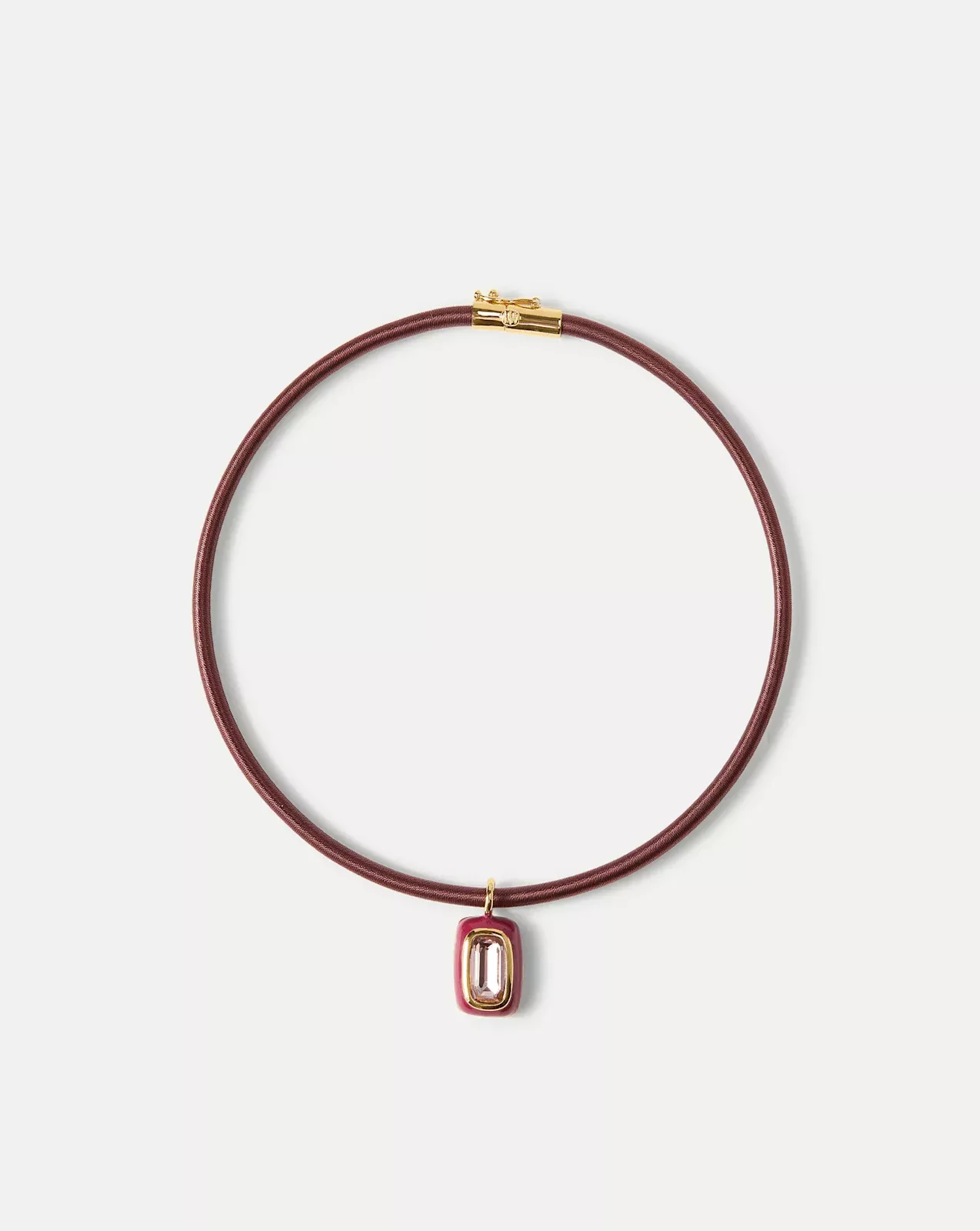 Burgundy Cord Pendant Necklace