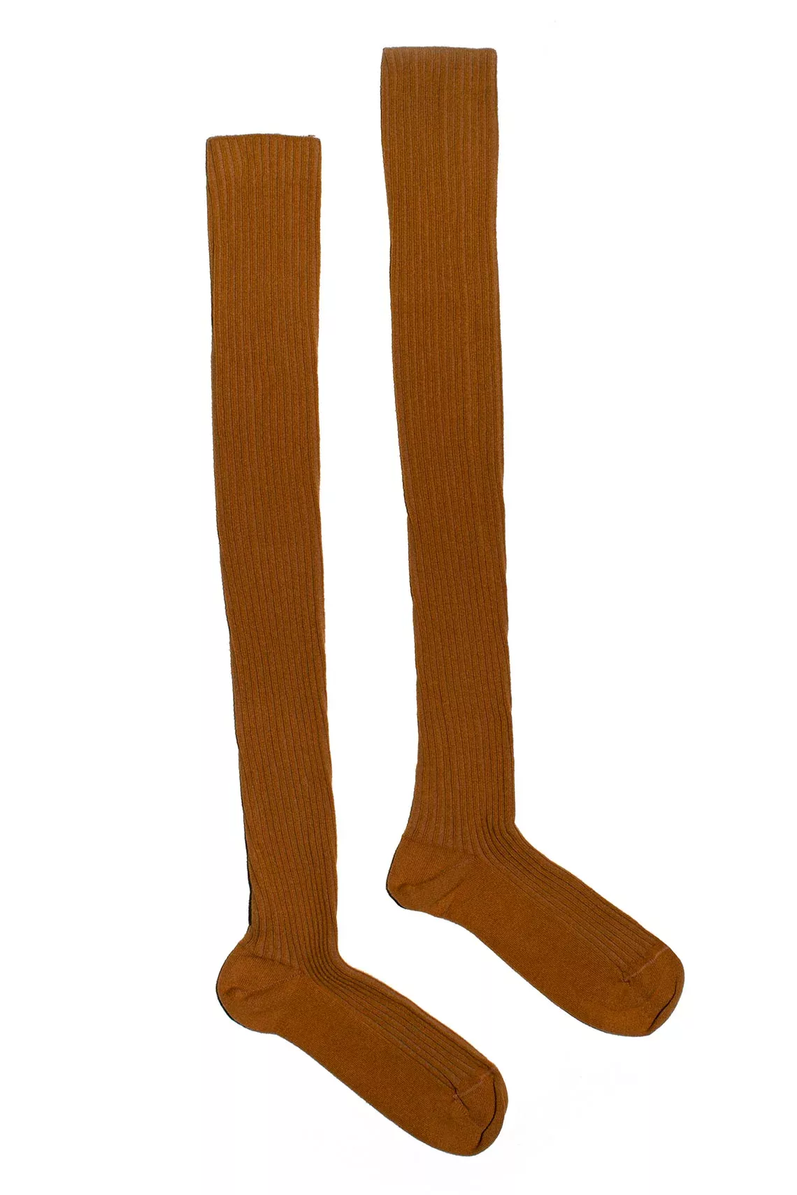 Burnt Yellow Overknee Socks