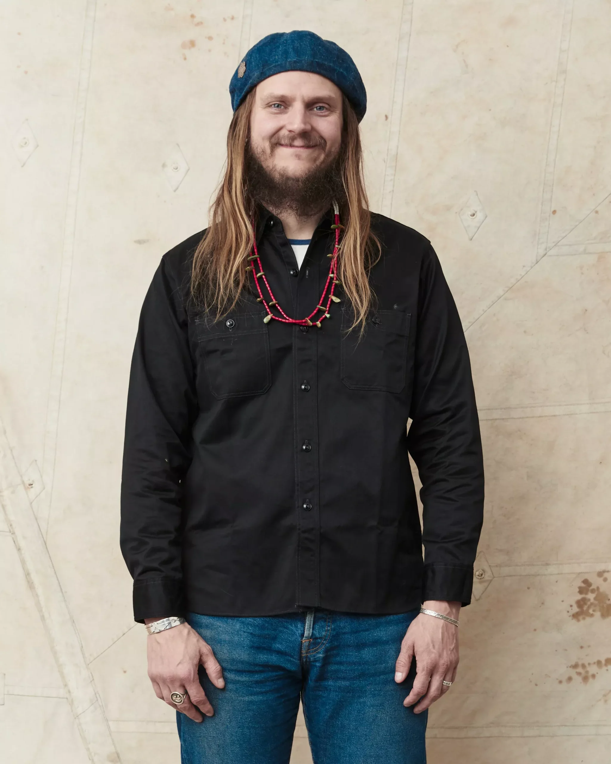 Buzz Rickson's Black HBT Twill Work Shirt BR29390