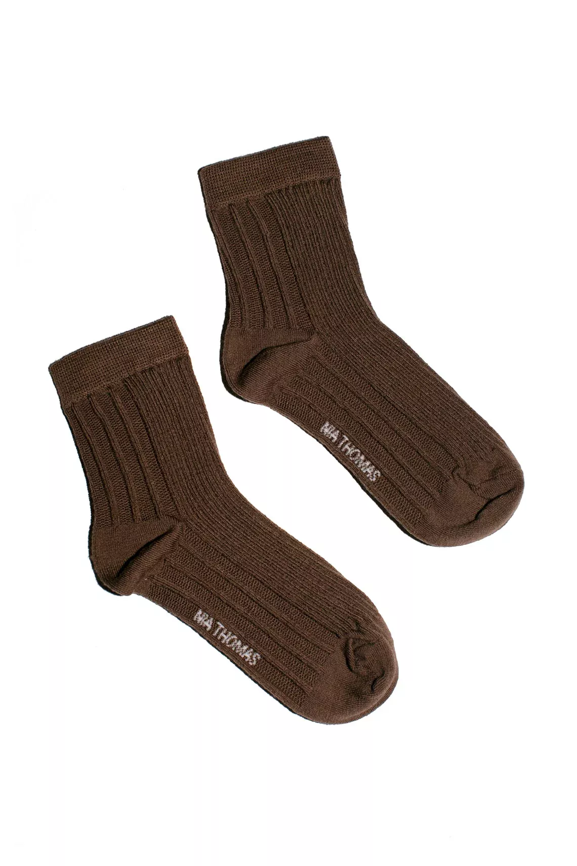 Cacao Rib Merino Wool Sock