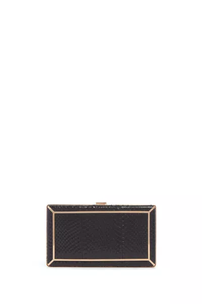 Callas Clutch in Black Snakeskin