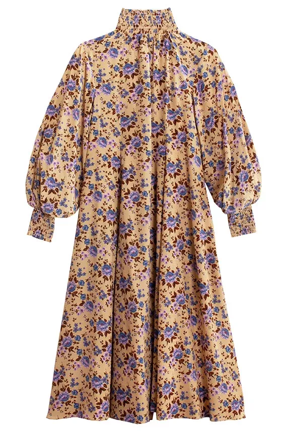 Camel Bouquet Reid Dress