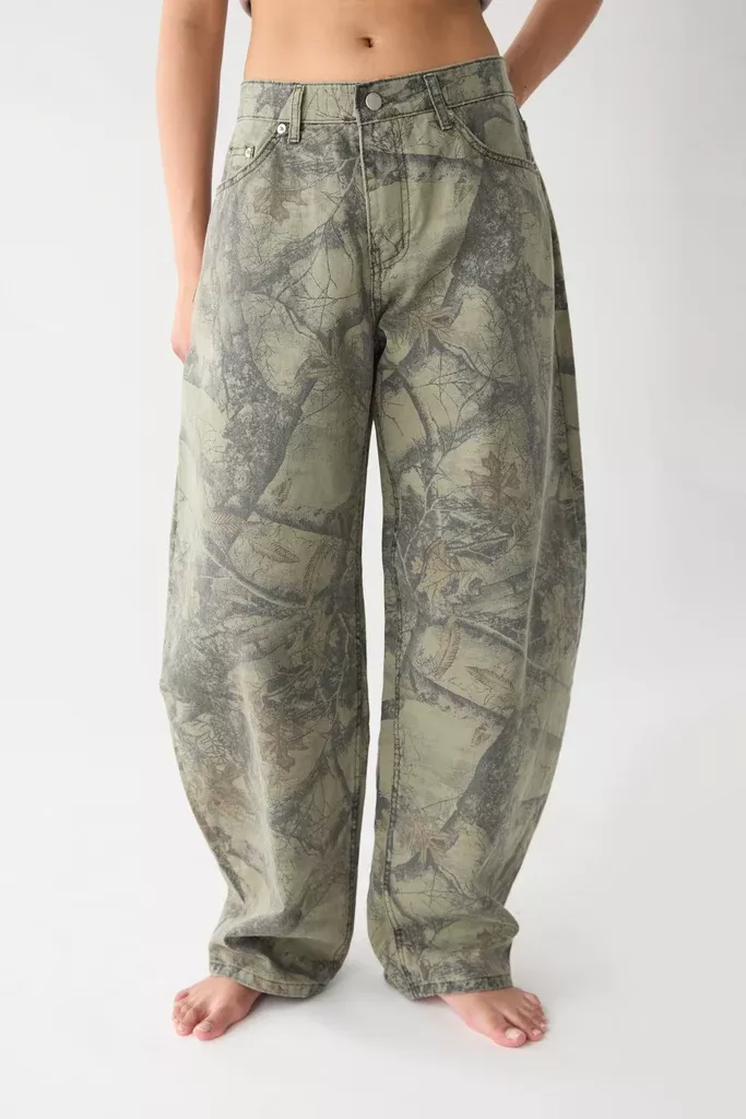 CAMO PRINT BARREL PANT