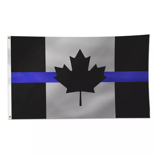Canada Thin Blue Line Flag - 3 x 5 Foot Flag with Grommets
