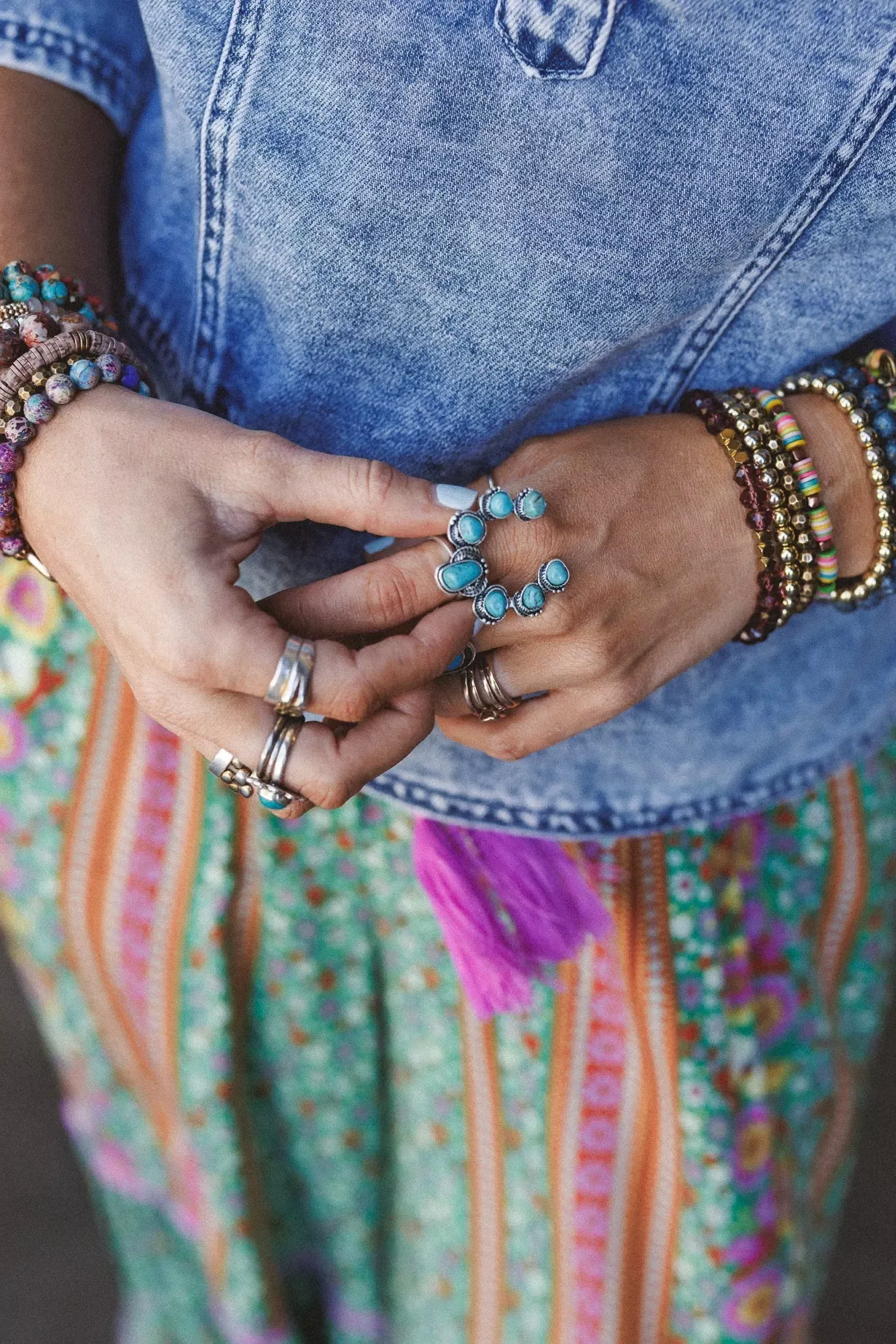 Celia Blossom Turquoise Ring