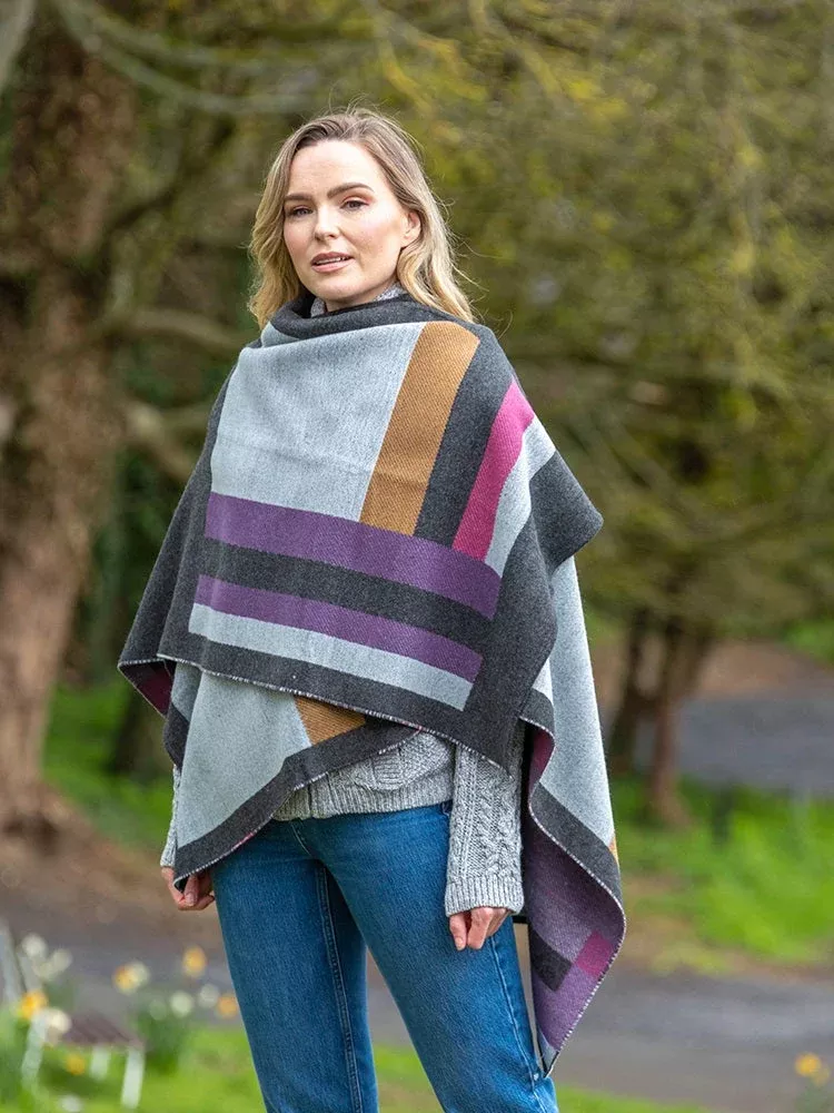 Celtic Design Shawl Purple Mix