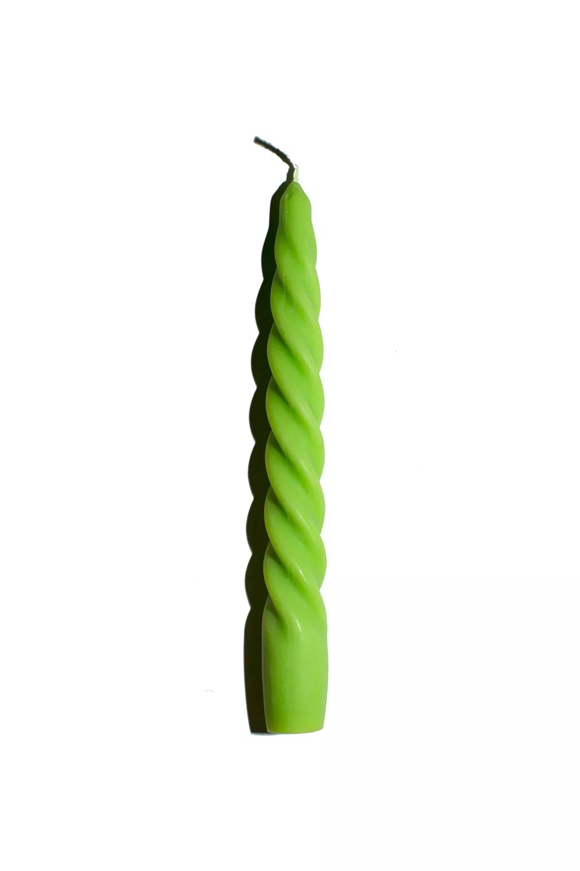 Chartreuse Swirl Taper Candle
