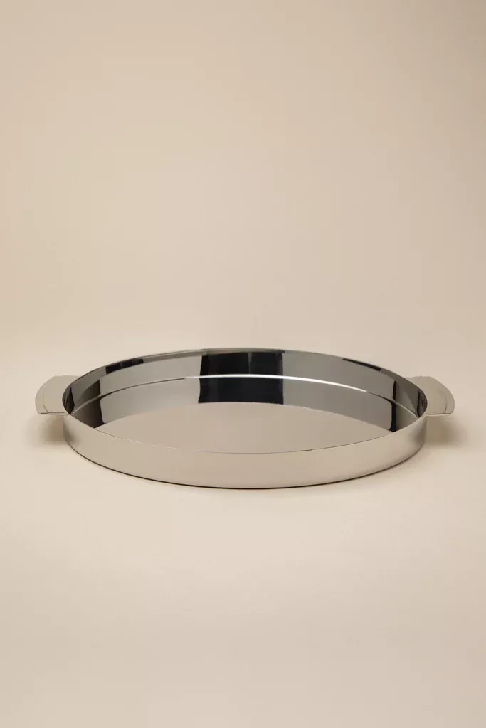 CHROME ROUND TRAY