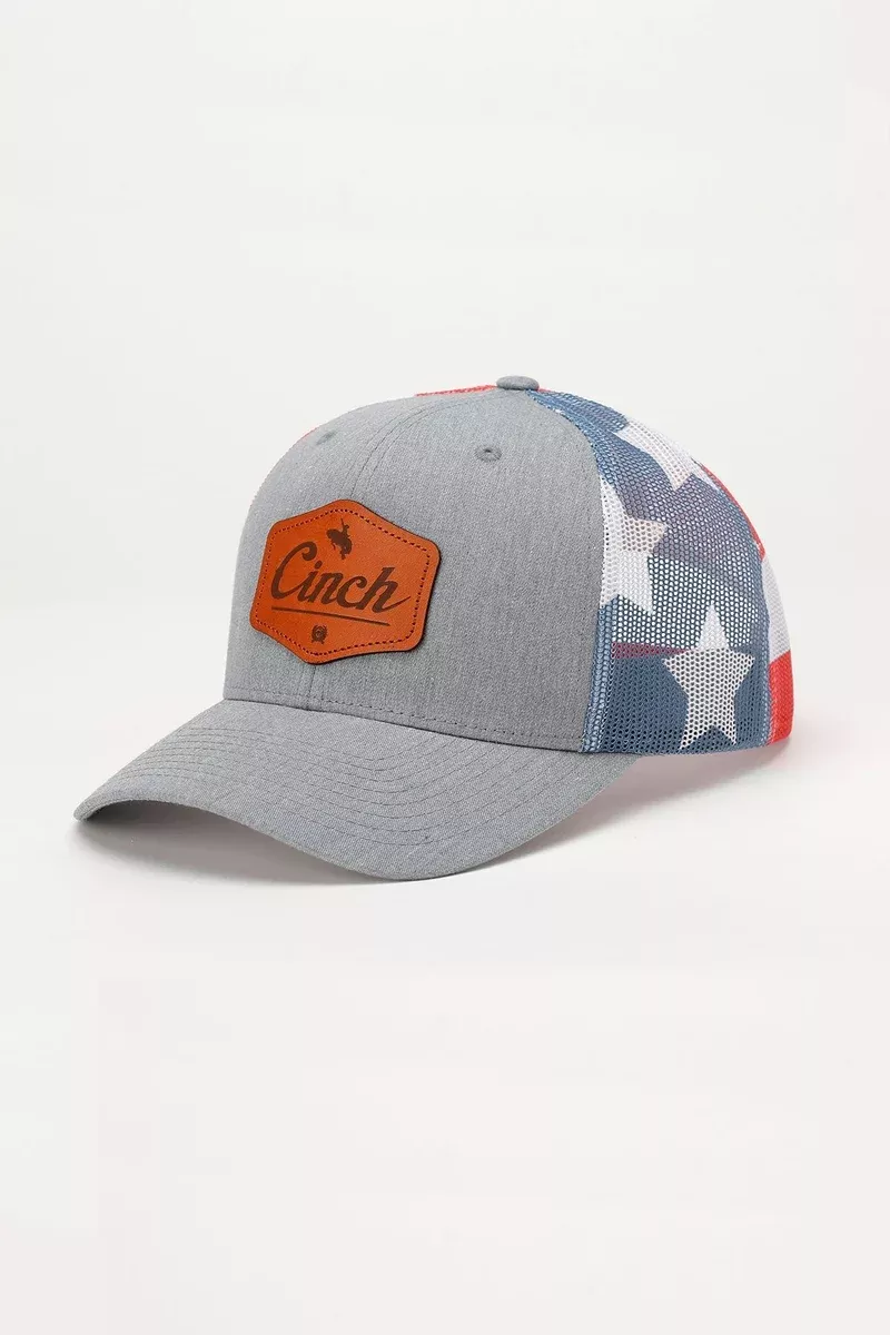 CINCH STARS AND STRIPES CAP - GRAY STYLE MCC0800009