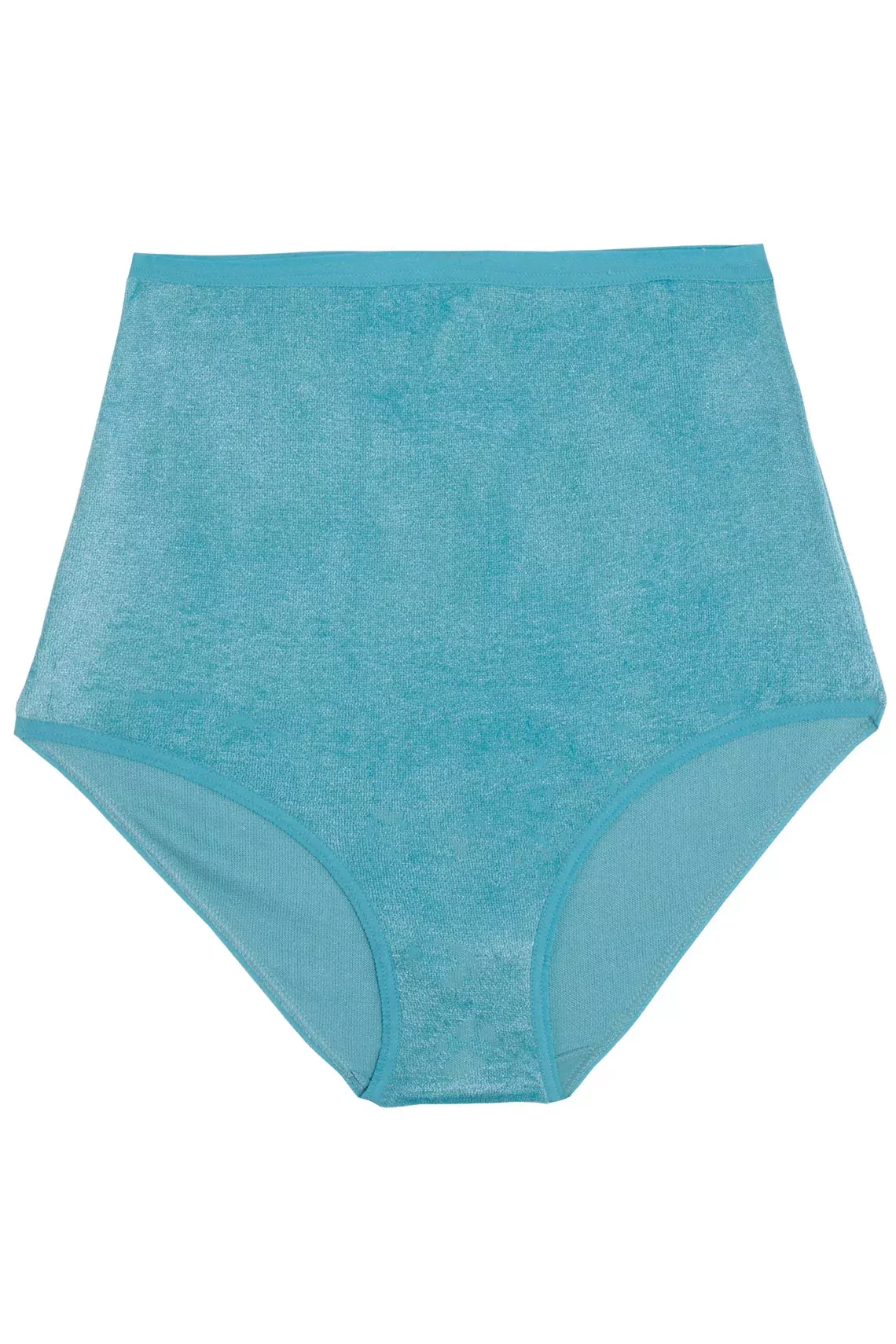 Civi Blue Velour High Waist Bell
