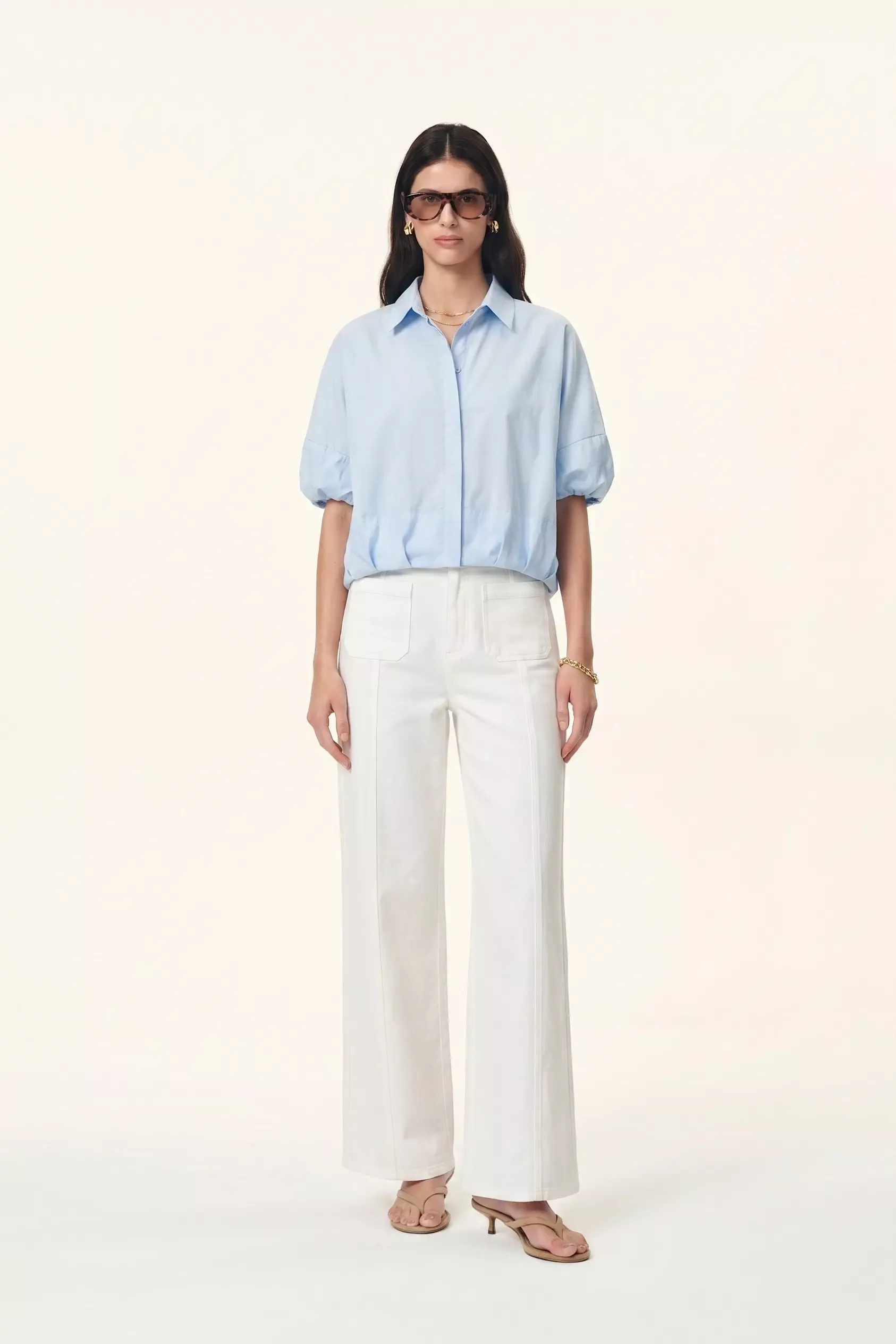 Claire Bubble Puff Sleeve Shirt