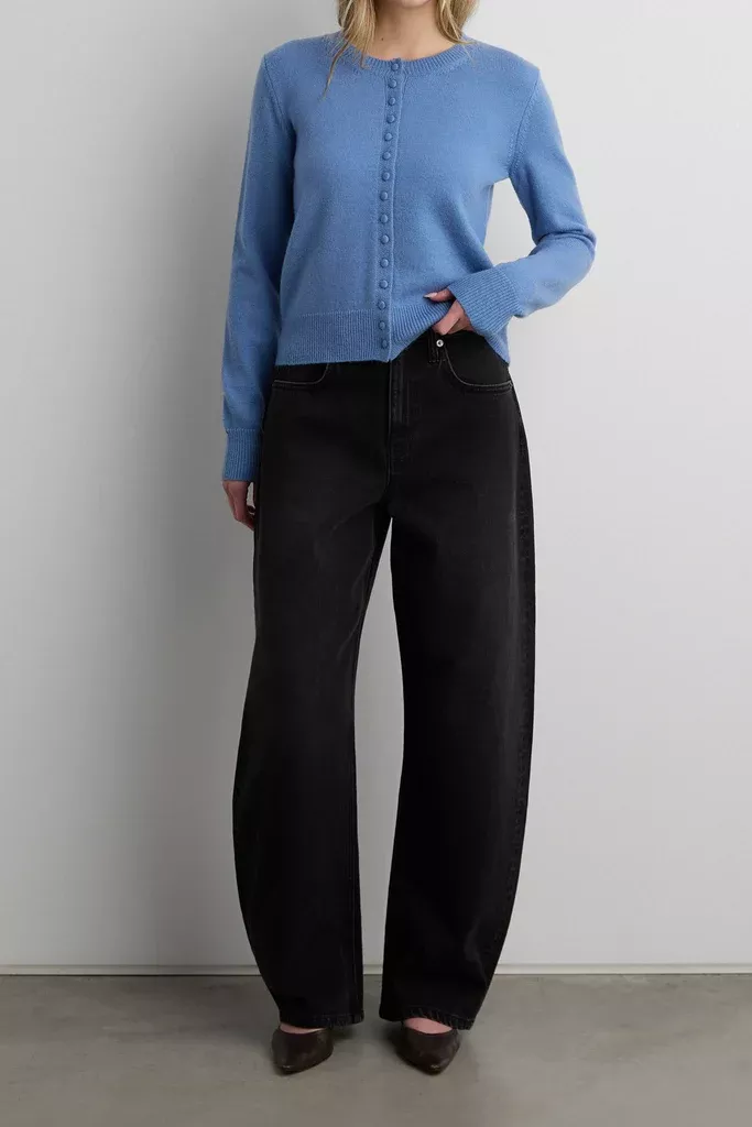 CLASSIC FIT CARDIGAN WITH COVERED BUTTONS