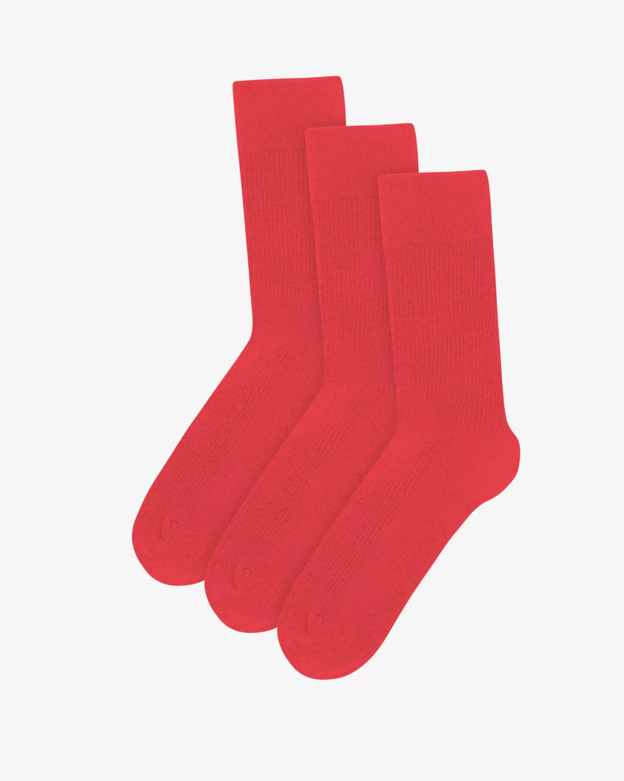 Classic Organic Sock - Red Tangerine (3-Pack)