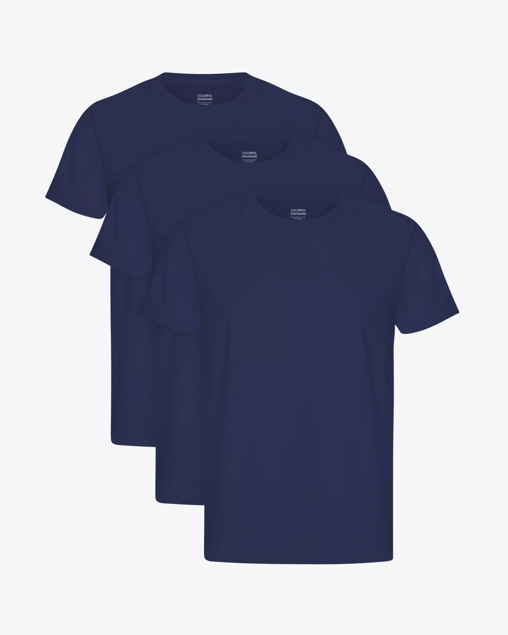 Classic Organic Tee - Marine Blue (3-Pack)
