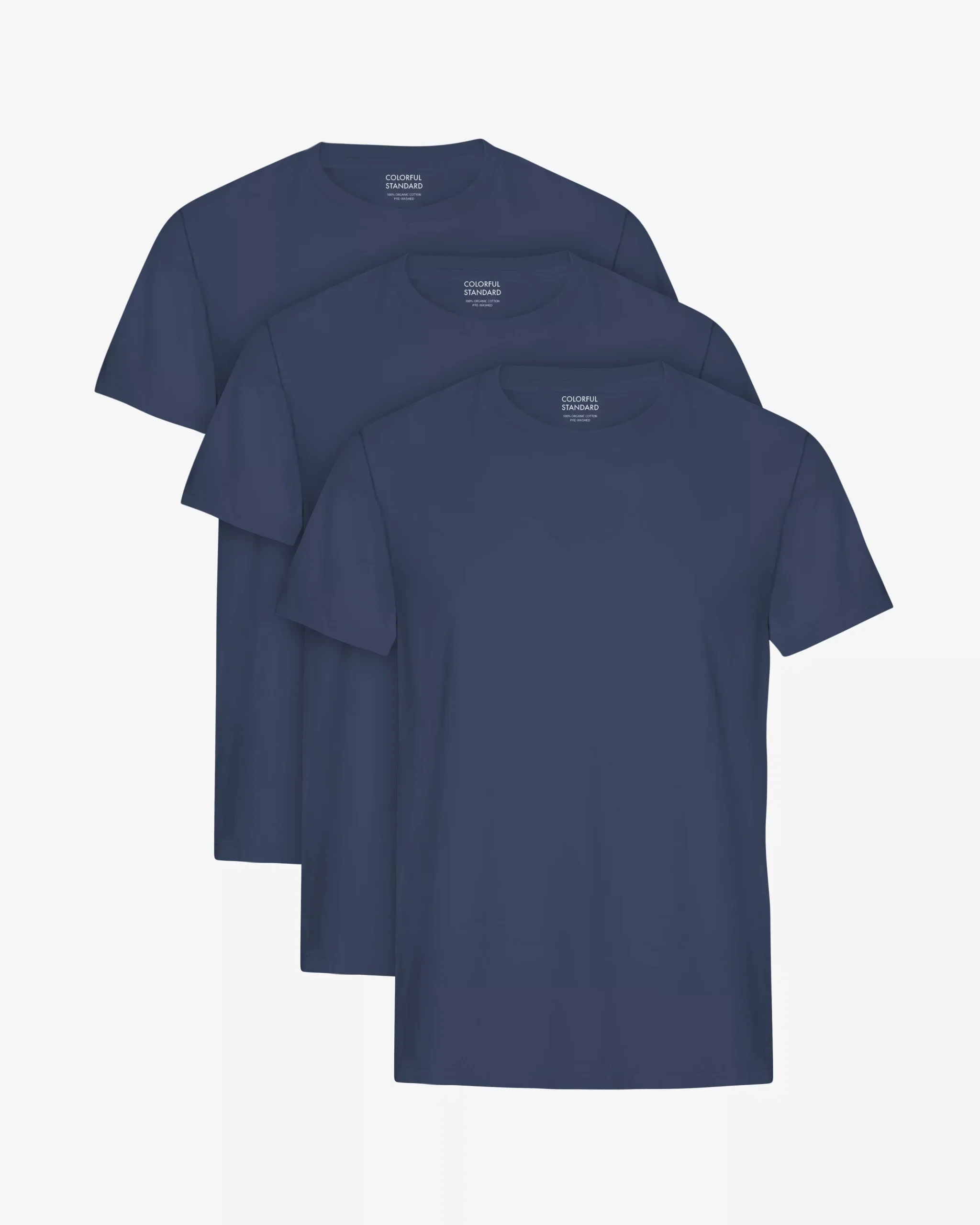 Classic Organic Tee - Petrol Blue (3-Pack)