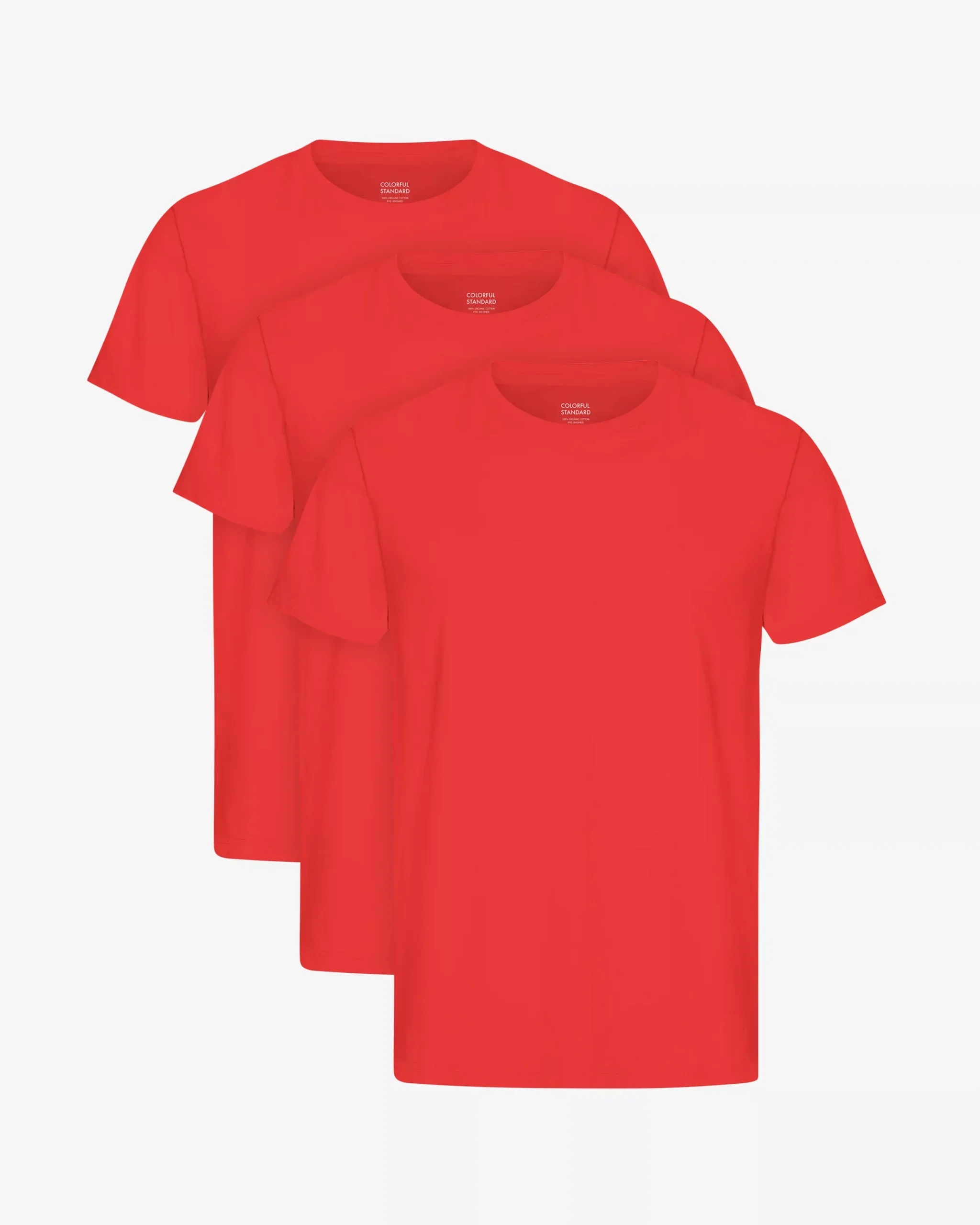 Classic Organic Tee - Red Tangerine (3-Pack)