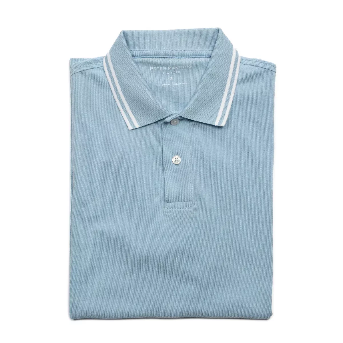 Classic Polo Shirt - Pale Blue Tipped