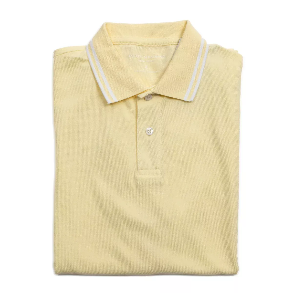 Classic Polo Shirt - Pale Yellow Tipped