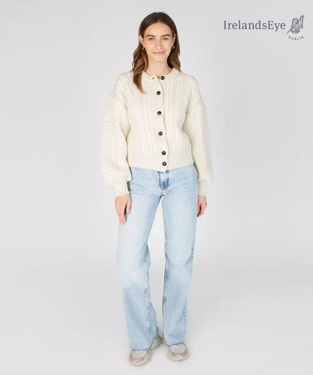 Clover Cropped Cardigan Natural