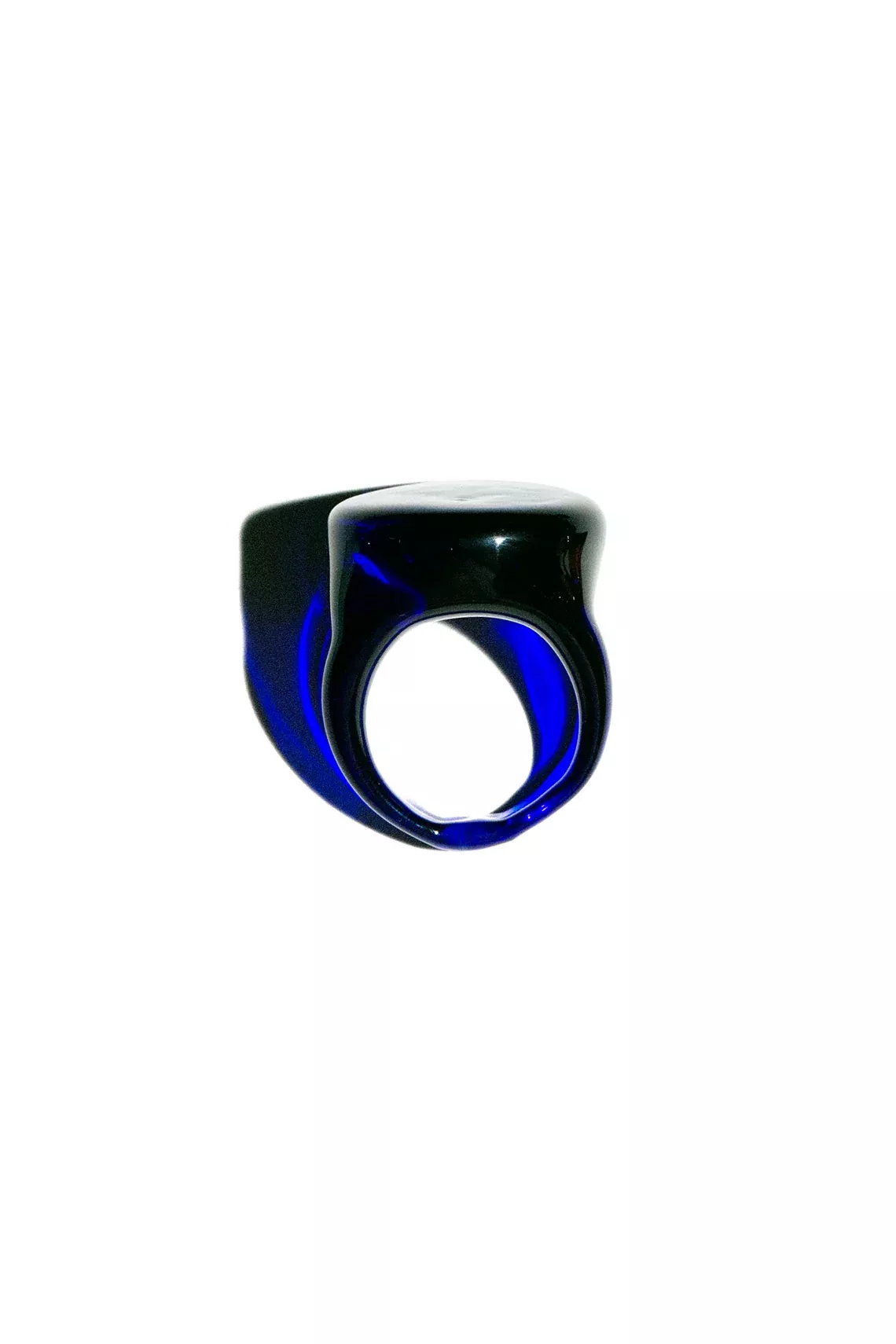 Cobalt Glass Lalique Ring