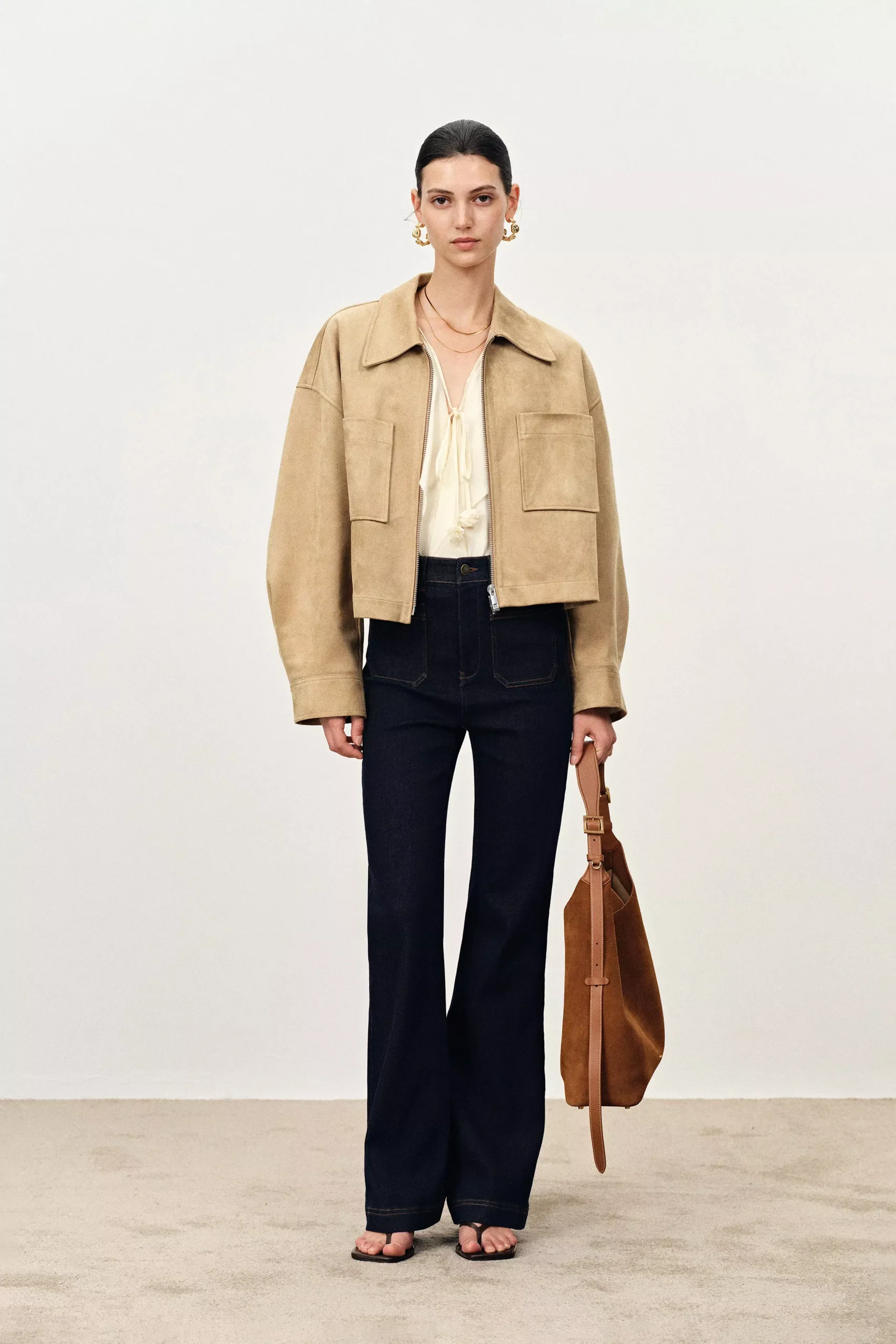 Coddenham Short Jacket in Faux Suede