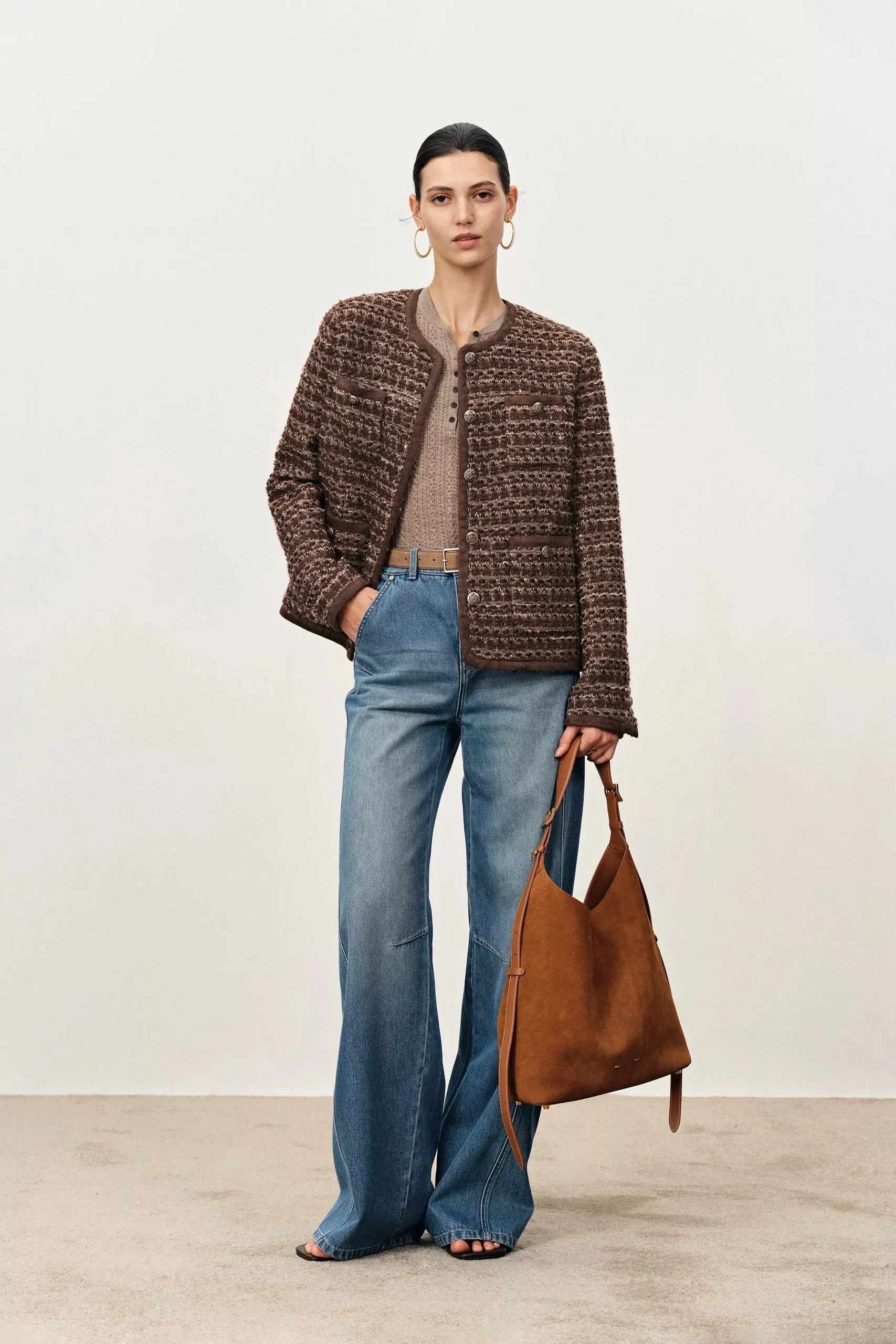 Colmar Boxy Tweed Jacket in French Bouclé