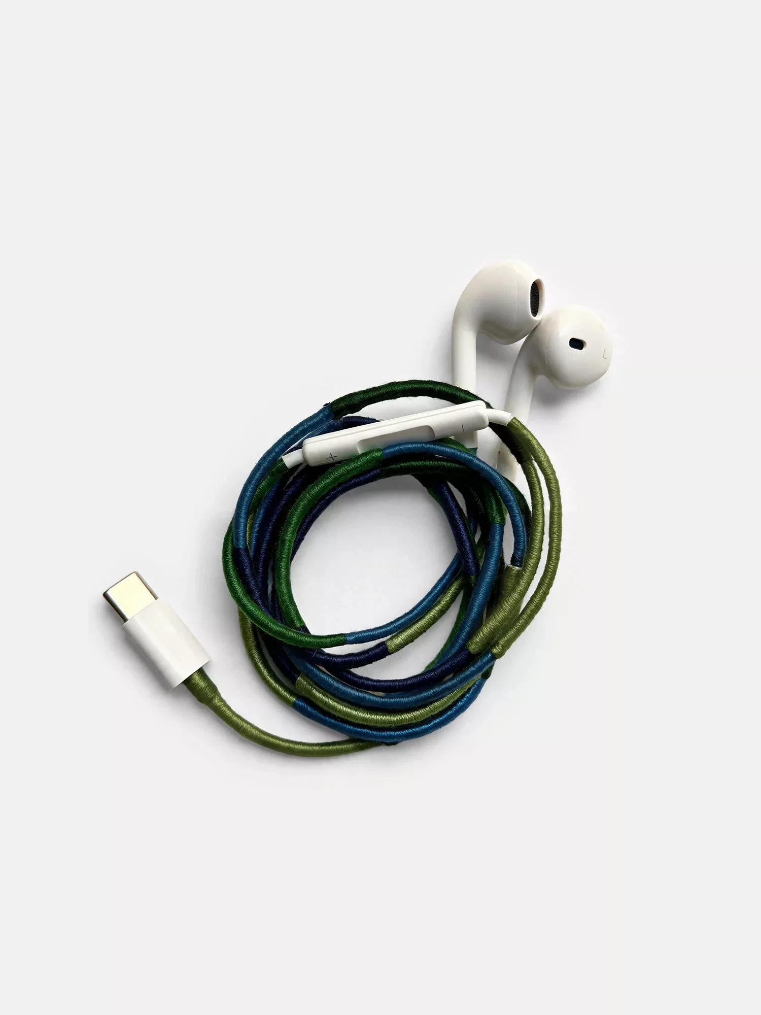 Color Block Hand-Wrapped Earphones