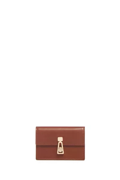 Concertina Card Wallet in Cognac Leather