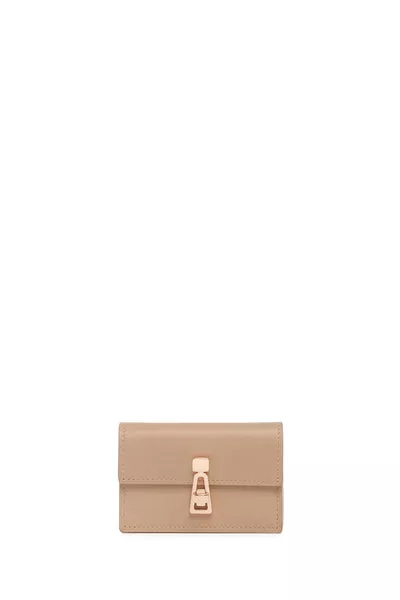 Concertina Card Wallet in Nude Leather