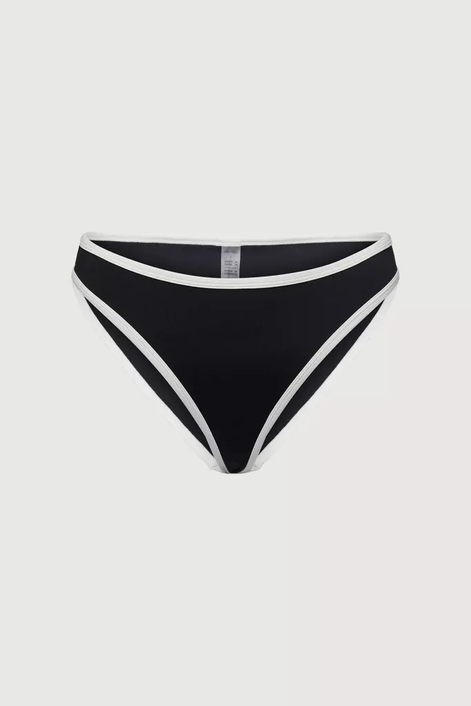 CONTRAST DETAIL LOW-RISE BIKINI BOTTOM