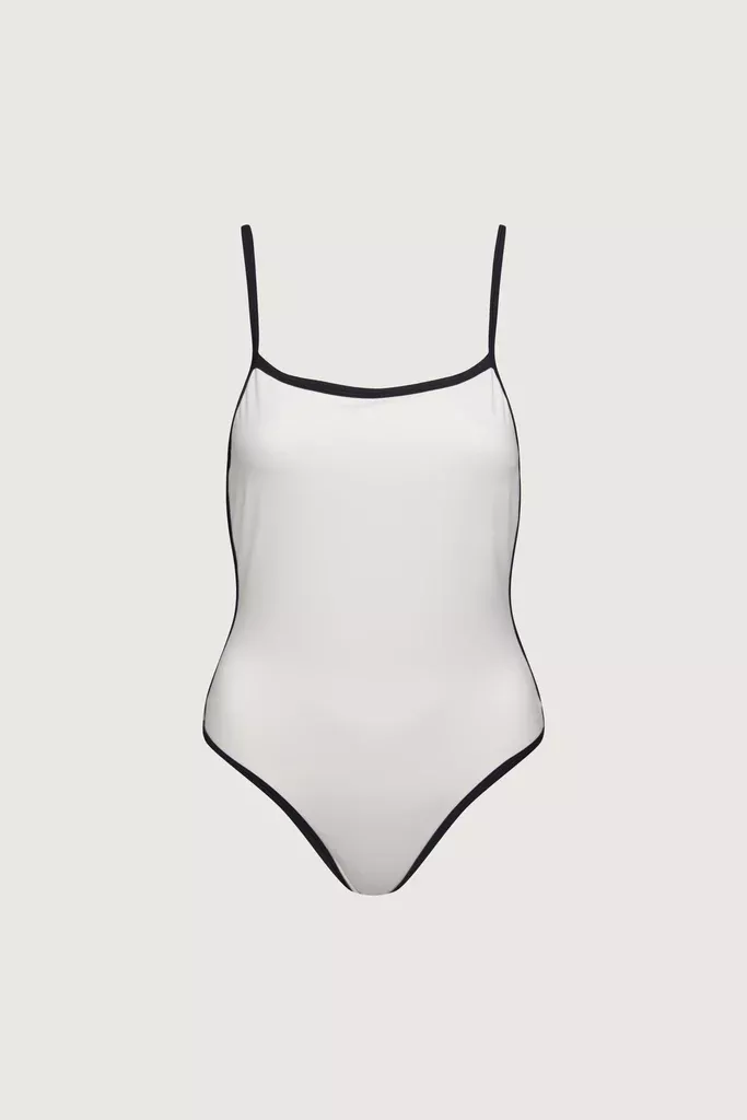 CONTRAST DETAIL ONE PIECE SWIMSUIT