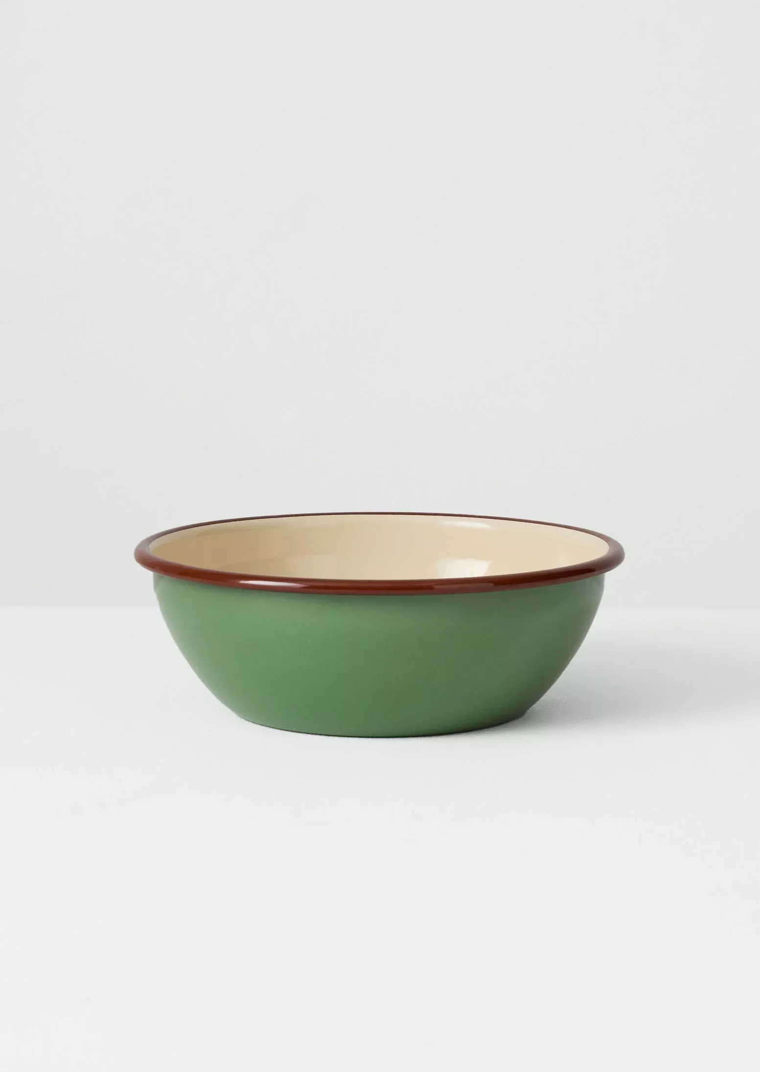 Contrast Rim Enamel Salad Bowl
