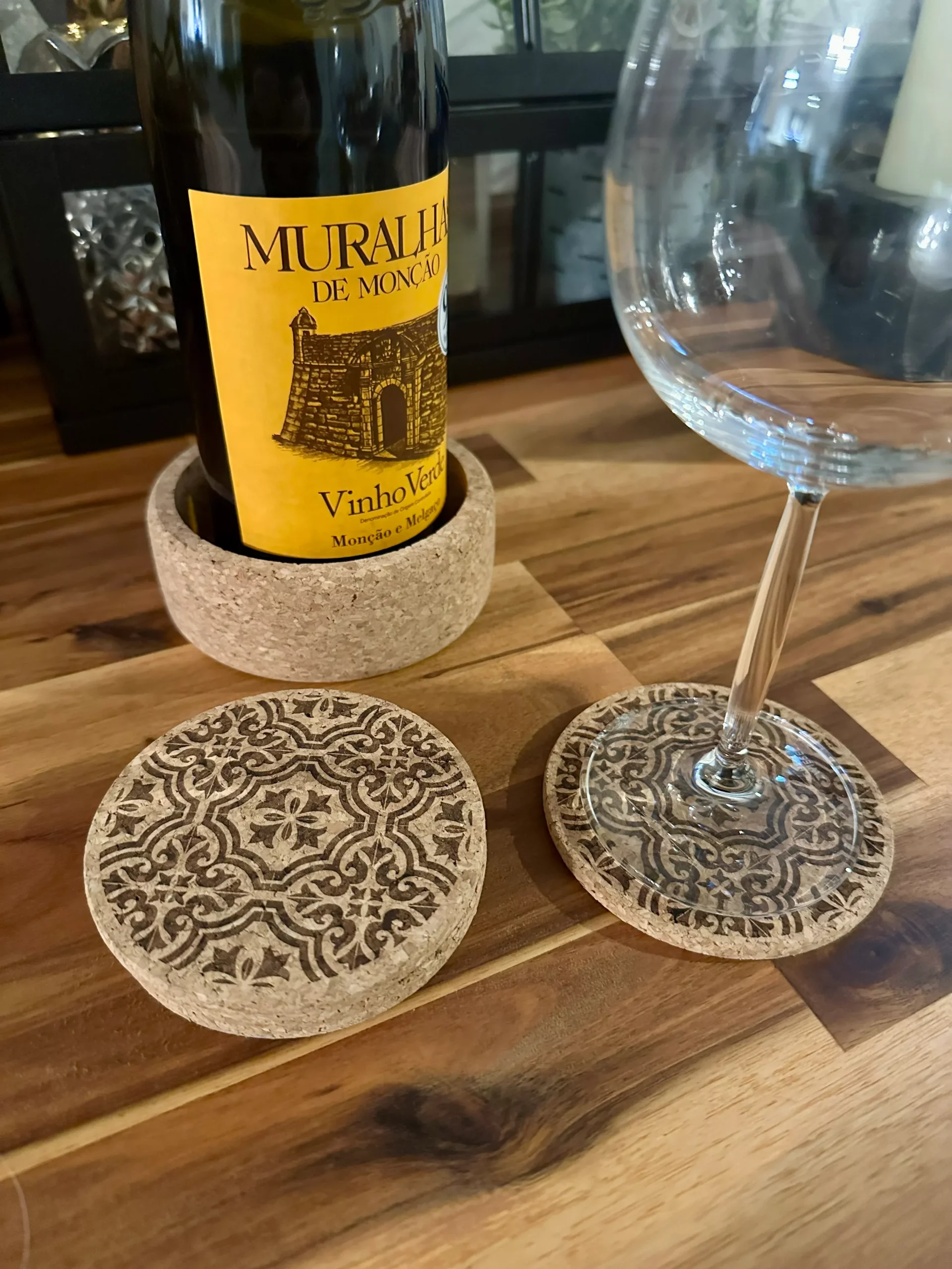 Cork Bottle Holder + Coasters