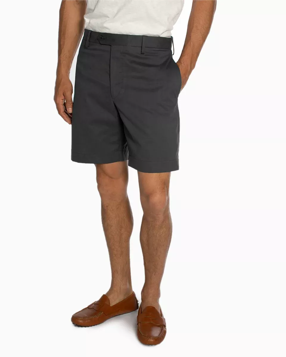 Cotton Stretch Shorts, Charcoal