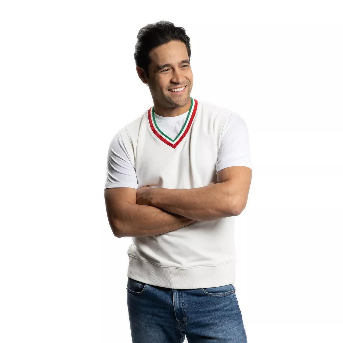 Cotton Sweater Vest - White