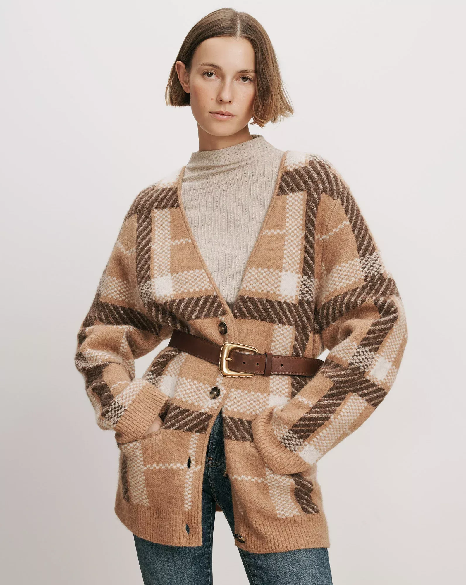 Covey Plaid Cardigan